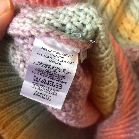 LOFT Rainbow Soft Sweater Ruffle - Picture 7 of 7